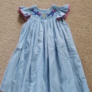 Blue gingham summer dress